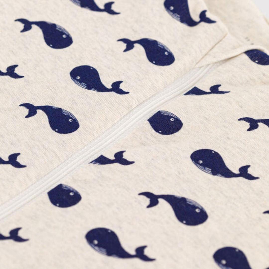 SACCO NANNA BALENE MARINE IN COTONE A09G1 01 PETIT BATEAU 