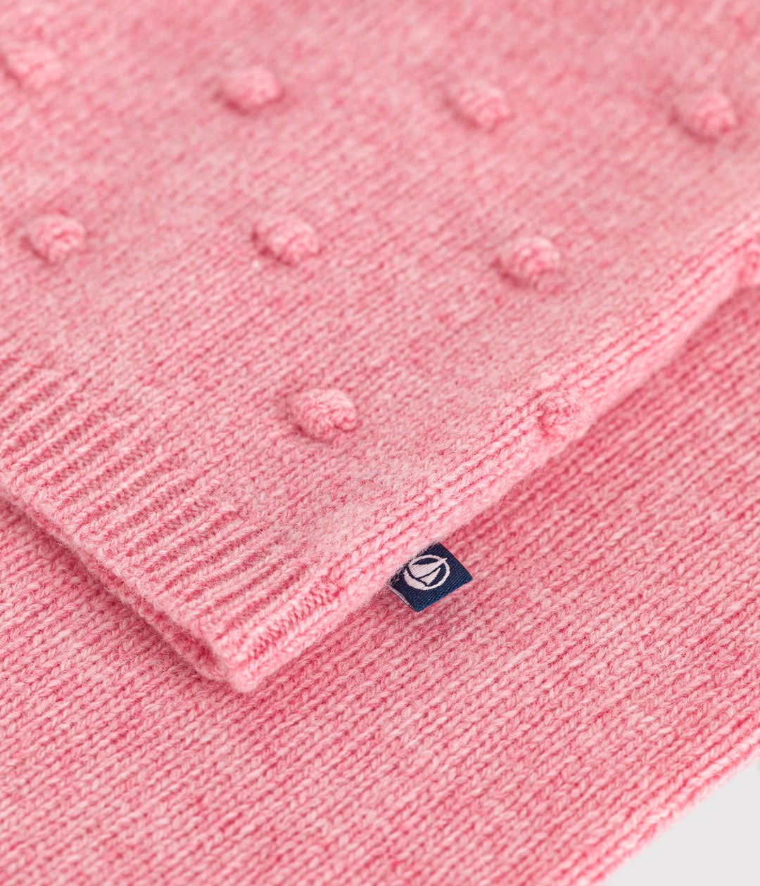 Cardigan in maglia rosa con lana bambina A0BEJ 01 PETIT BATEAU 