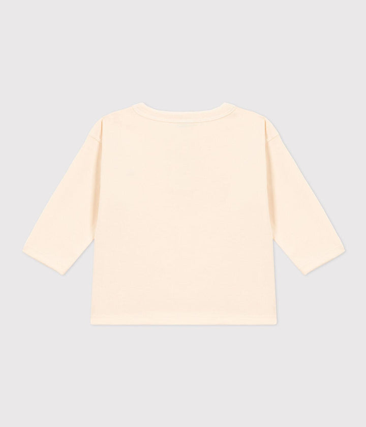 T-SHIRT A MANICHE LUNGHE IN JERSEY PER BEBÈ A095G 01 PETIT BATEAU 