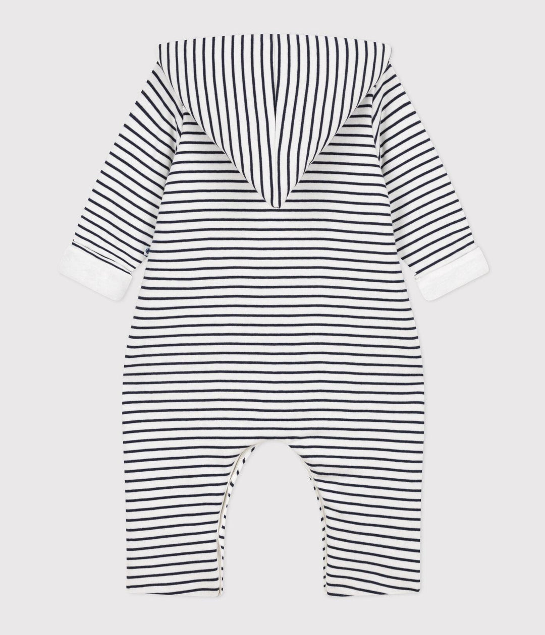 TUTINA LUNGA IN OVATTINA CON CAPPUCCIO IN COTONE PER BEBÈ A095U 01 PETIT BATEAU 