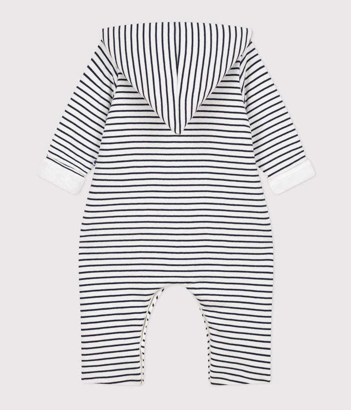 TUTINA LUNGA IN OVATTINA CON CAPPUCCIO IN COTONE PER BEBÈ A095U 01 PETIT BATEAU 