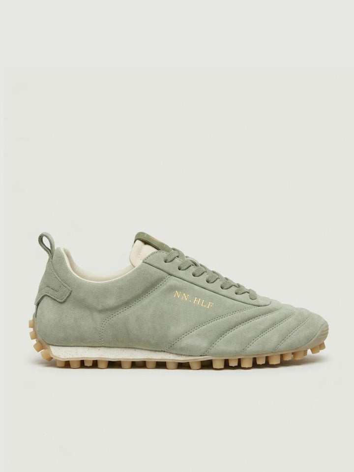 Sneaker sokker in suede color salvia SOKKER GREEN MILITARY NINE AN HALF 