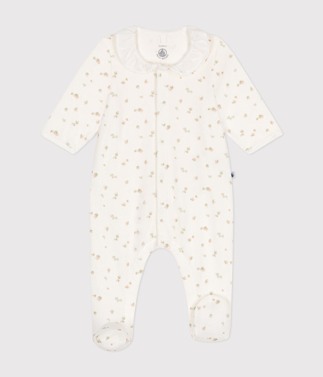 Tutina in velluto con roselline bebè A0AST 01 PETIT BATEAU 