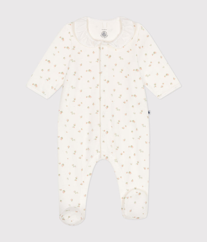 Tutina in velluto con roselline bebè A0AST 01 PETIT BATEAU 
