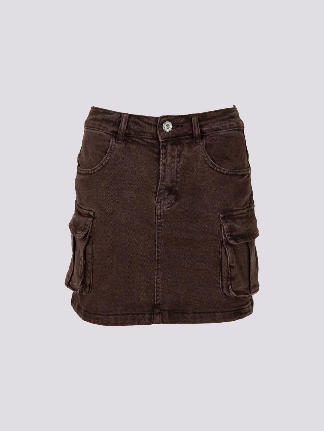 Mini gonna cargo in cotone marrone 1396 MARRONE ANDREA MORANDO 