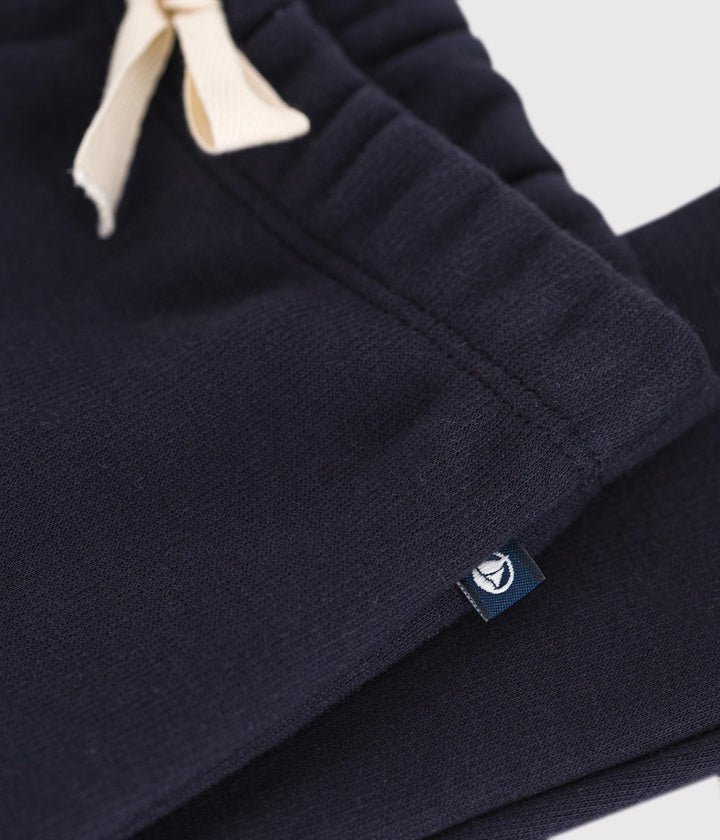 Pantaloni blu scuro in tessuto felpato A0BQ7 01 PETIT BATEAU 