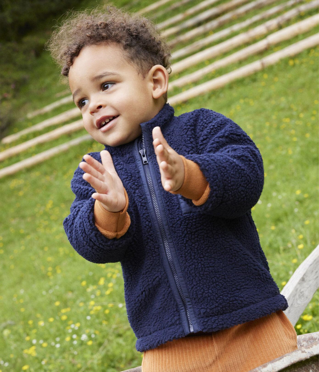 GIACCA IN SHERPA BLU A08Q2 01 PETIT BATEAU 