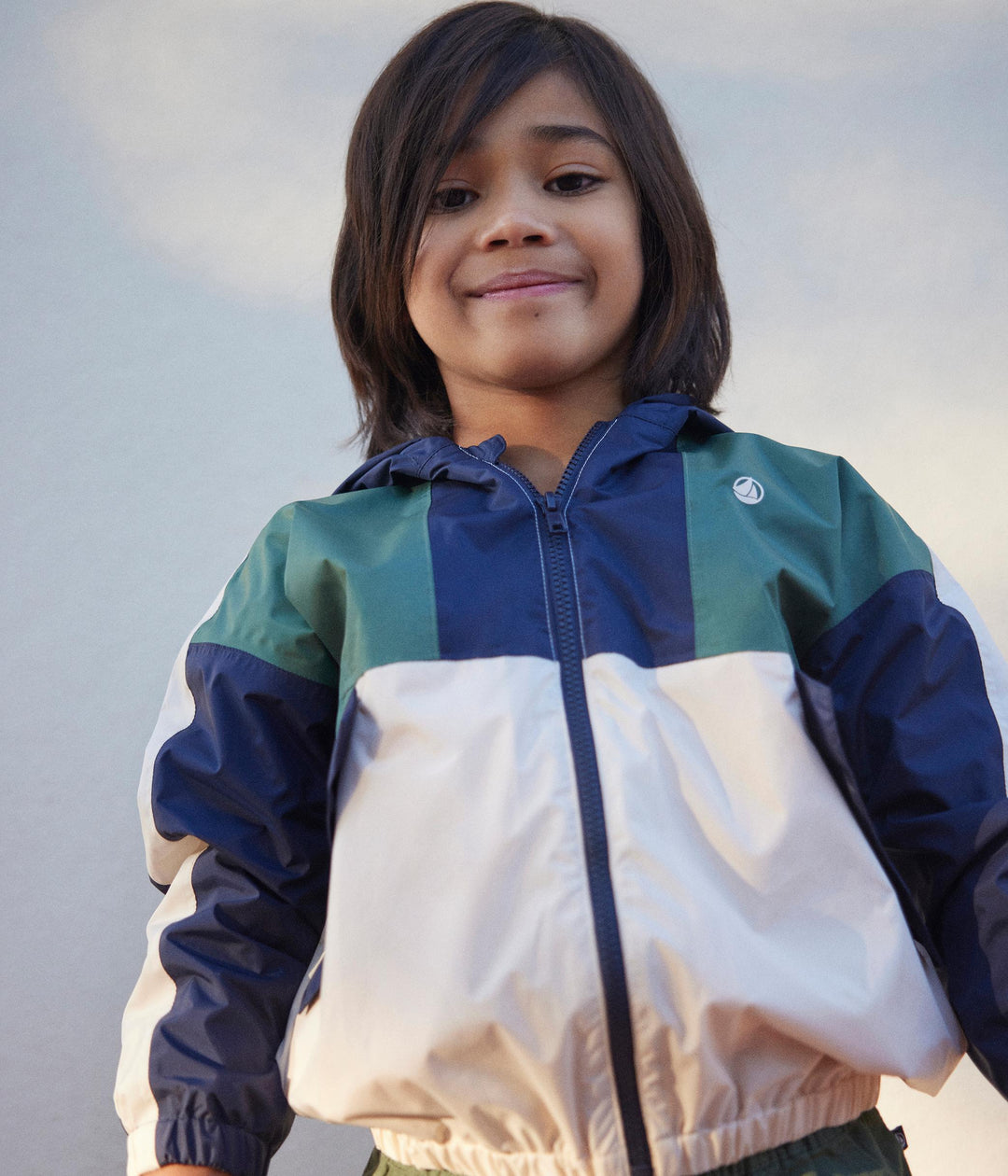 GIACCA A VENTO COLOR BLOCK BAMBINO A09LG 01 PETIT BATEAU 