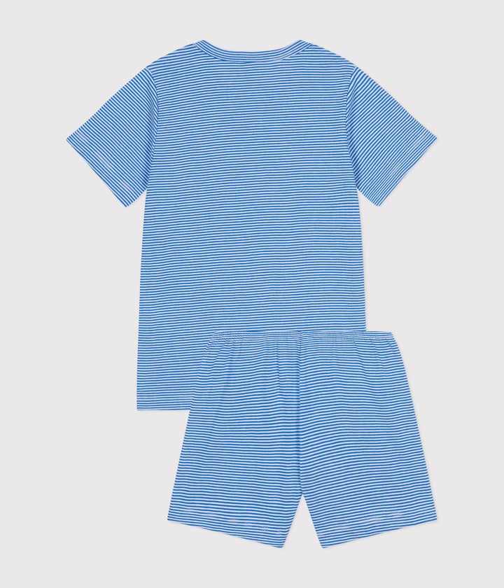 PIGIAMA SHORT BAMBINO IN COTONE RIGATO A09LA 01 PETIT BATEAU 