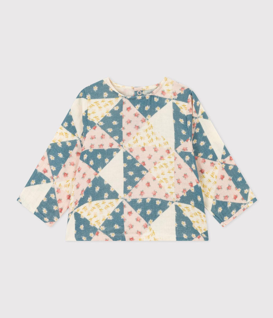BLOUSA A MANICHE LUNGHE IN GARZA DI COTONE A0893 01 PETIT BATEAU 