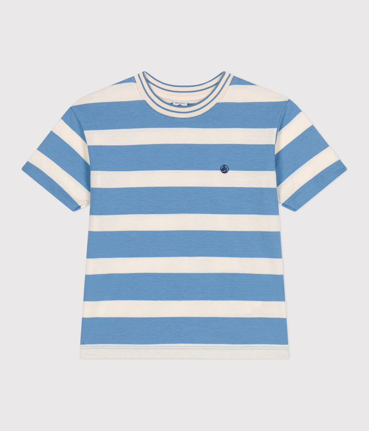 T-shirt a maniche corte in cotone a righe bambino