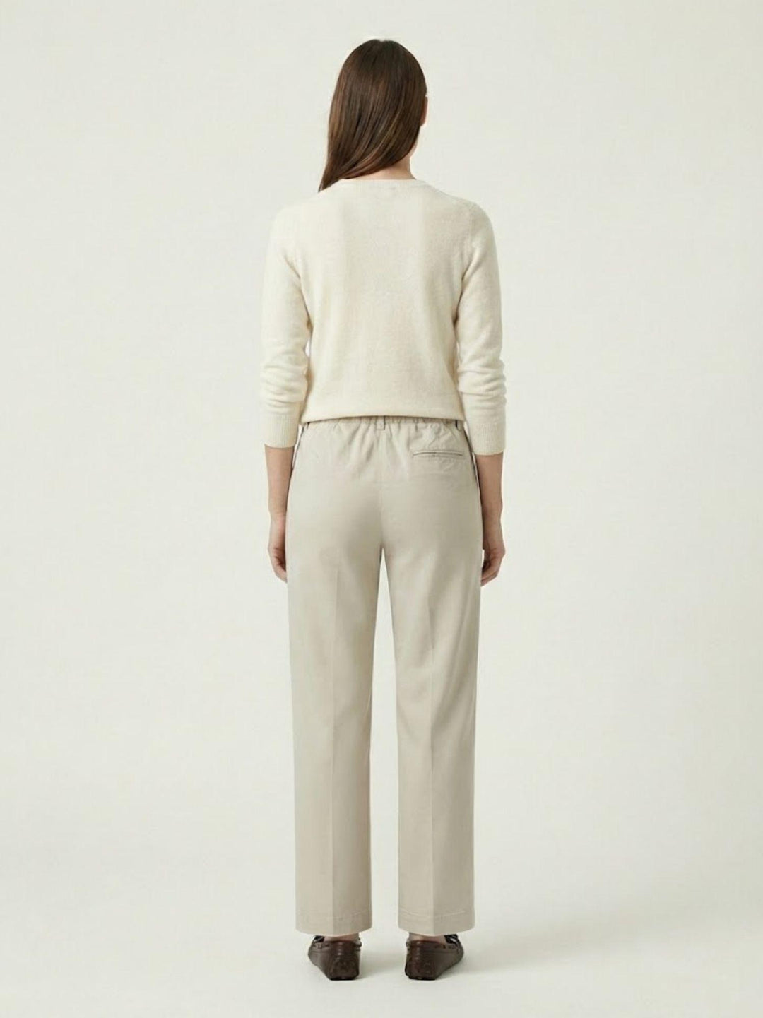 Pantalone a palazzo beige 80378GB BEIGE ANDREA MORANDO 