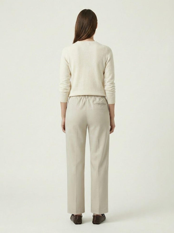 Pantalone a palazzo beige 80378GB BEIGE ANDREA MORANDO 