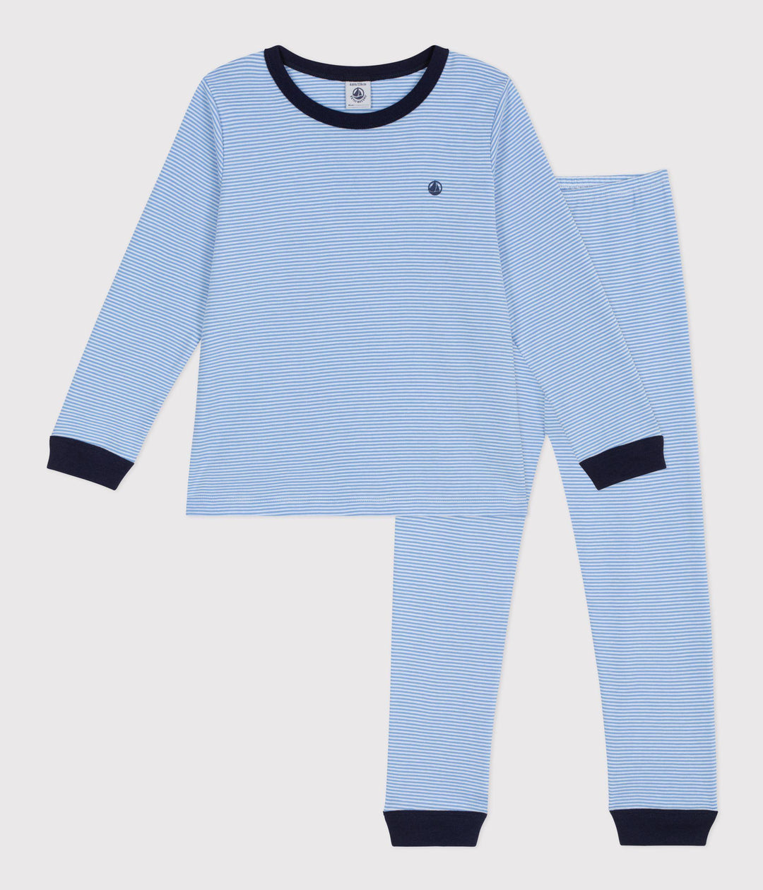 Pigiama millerighe azzurro A0FCC 01 PETIT BATEAU 