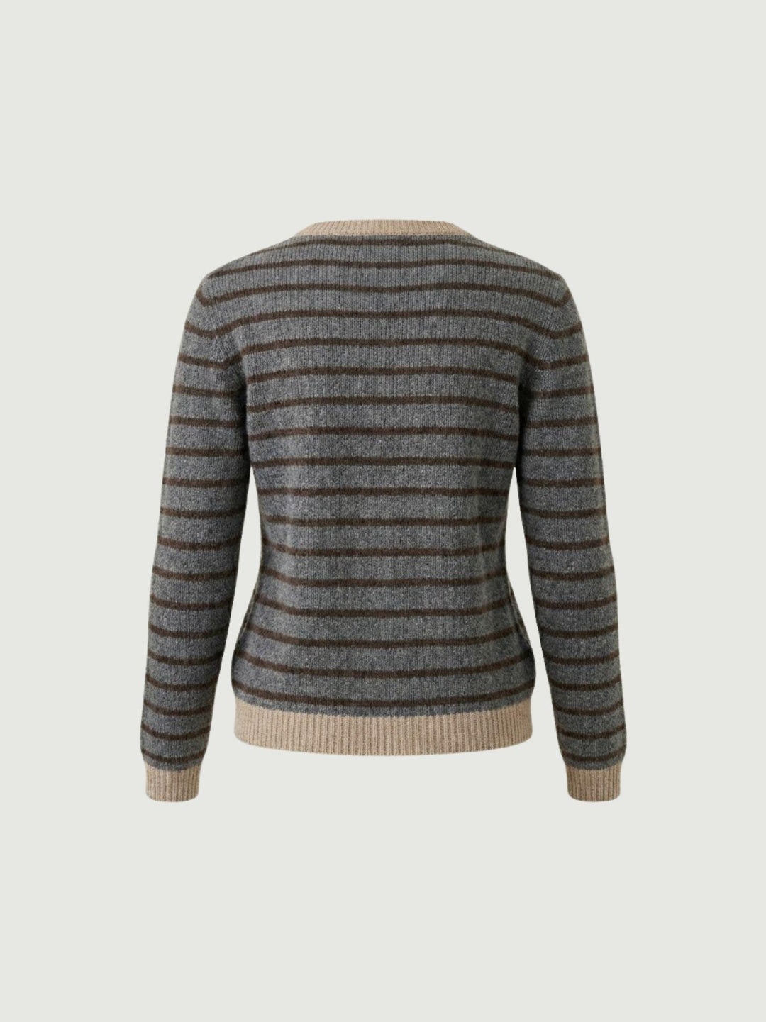 MAGLIA GRIGIO A RIGHE MORO 10848 BEIGE ANDREA MORANDO 