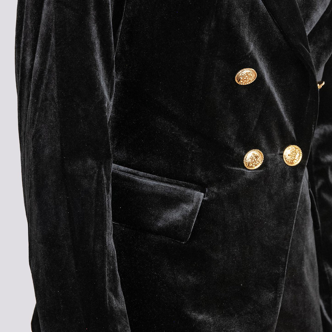 Blazer doppiopetto in velluto nero V2021 NERO ANDREA MORANDO 
