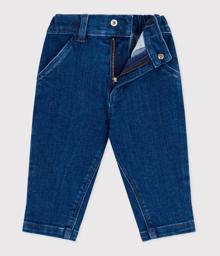 Pantaloni in denim neonato A0EDO 01 PETIT BATEAU 