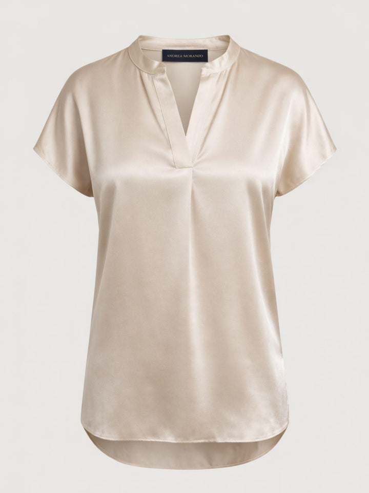 Blusa in raso panna M9237 PANNA ANDREA MORANDO 