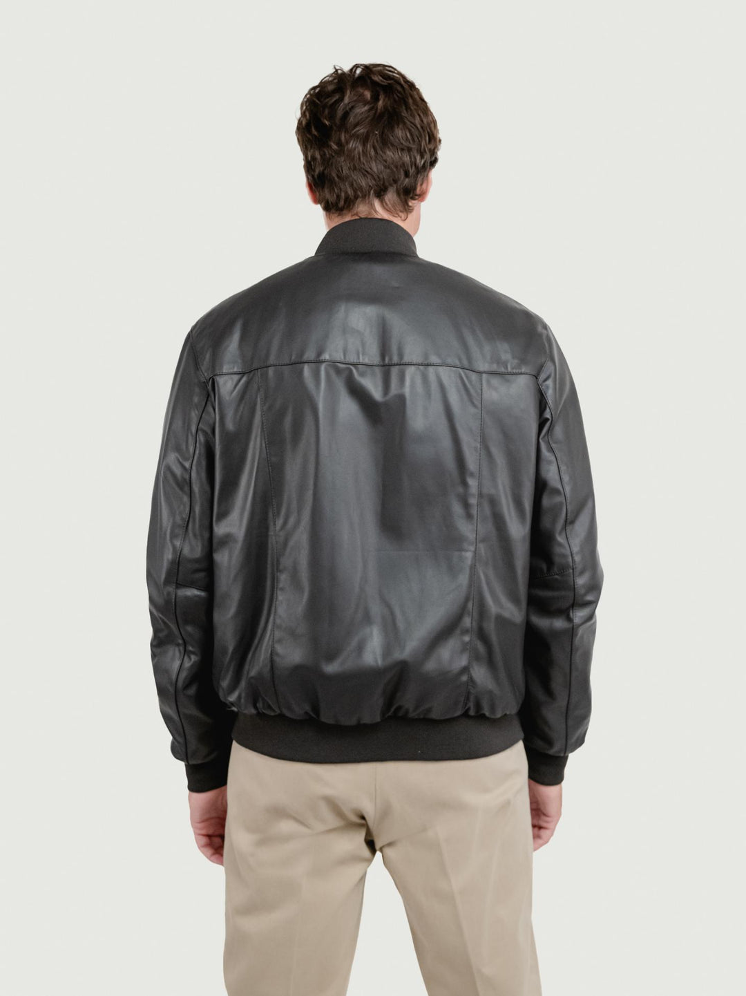 GIUBBOTTO IN PELLE TESTA MORO RENNA/TRAPUNTA NAPPA ANDREA MORANDO 