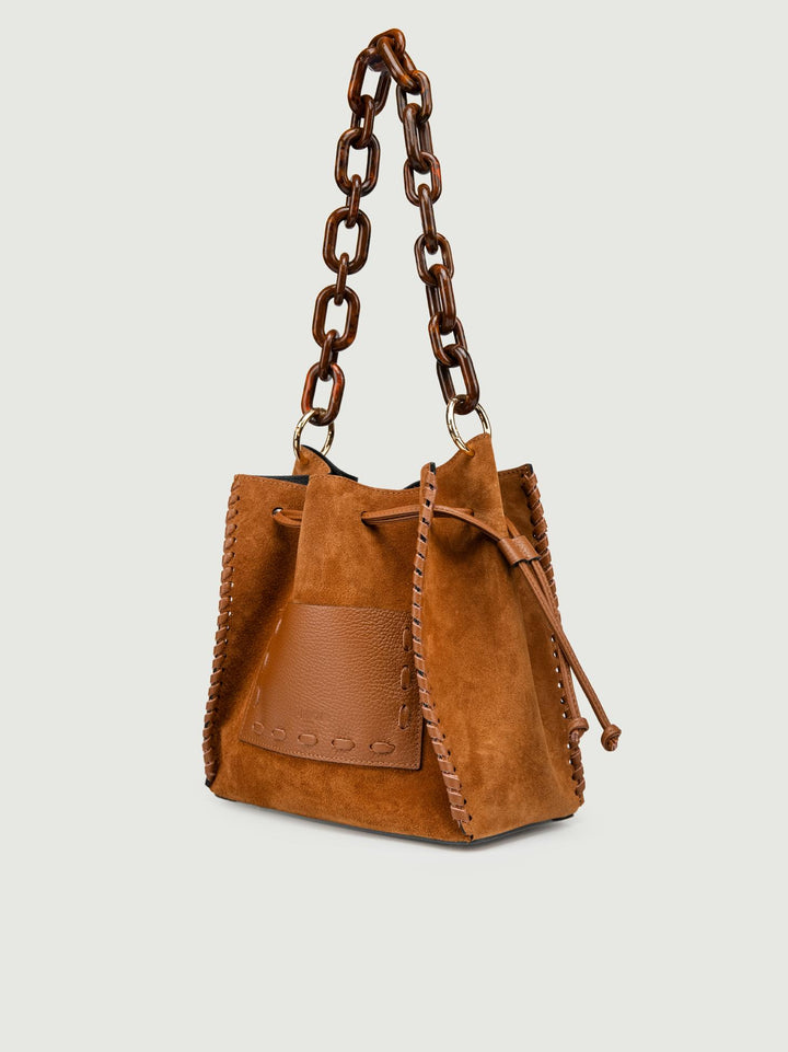 BORSA POCAHONTAS IN CAMOSCIO CUOIO POCAHONTAS CUOIO BIMOR 