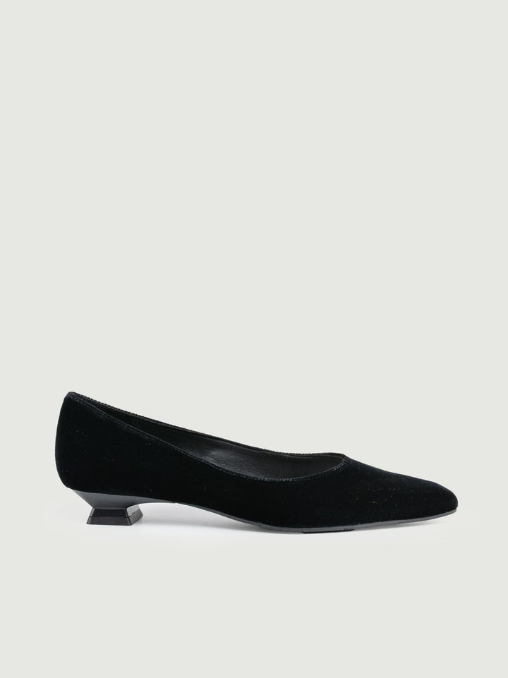 BALLERINA IN VELLUTO NERO 5555 NERO LODI 