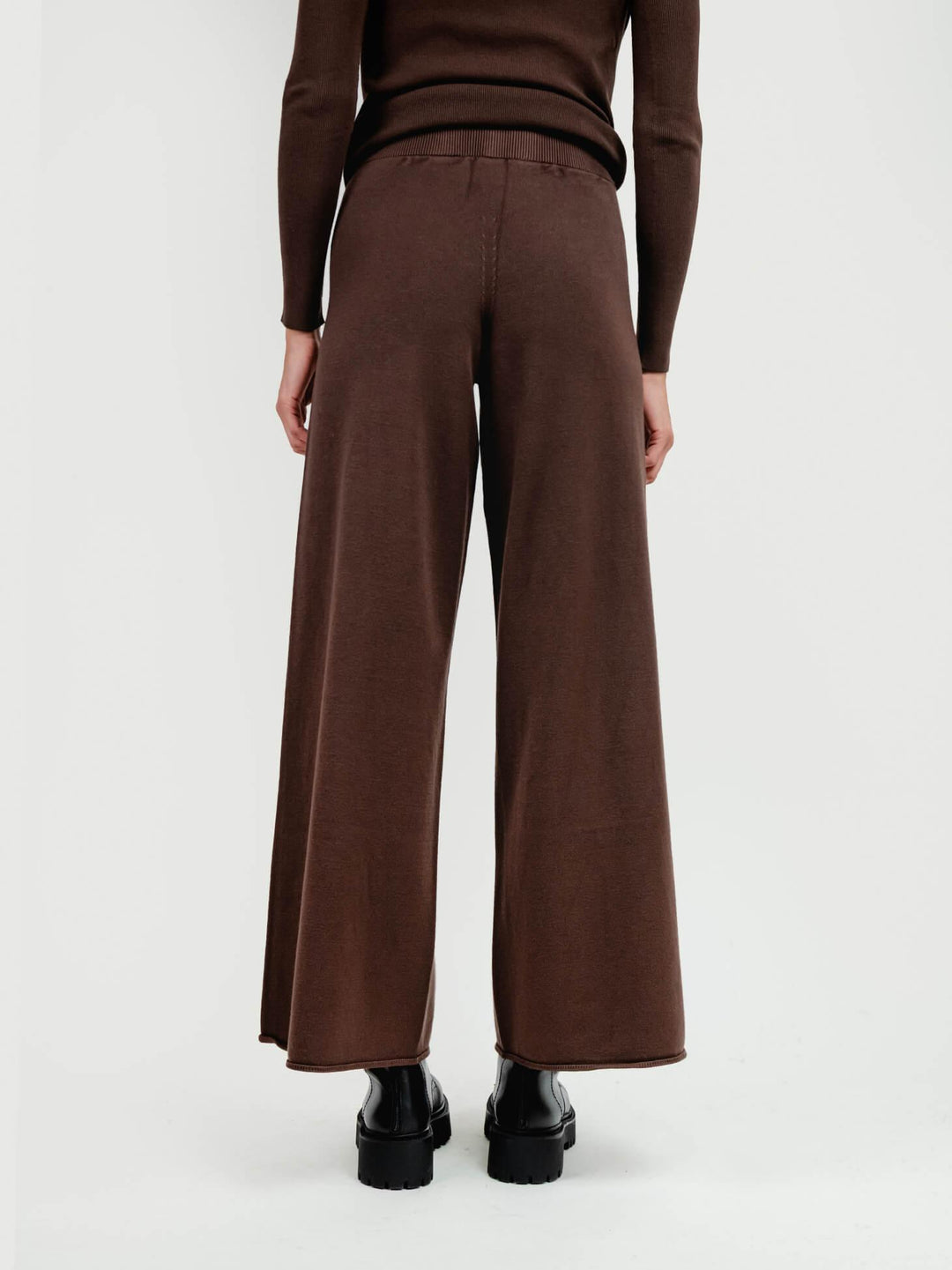 PANTALONE A PALAZZO IN MAGLIA MORO 7115 MORO ANDREA MORANDO 