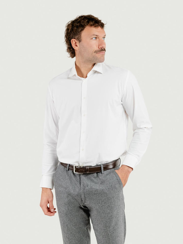 CAMICIA NO STIRO BIANCA BU26W10CANEU 101 ANDREA MORANDO 