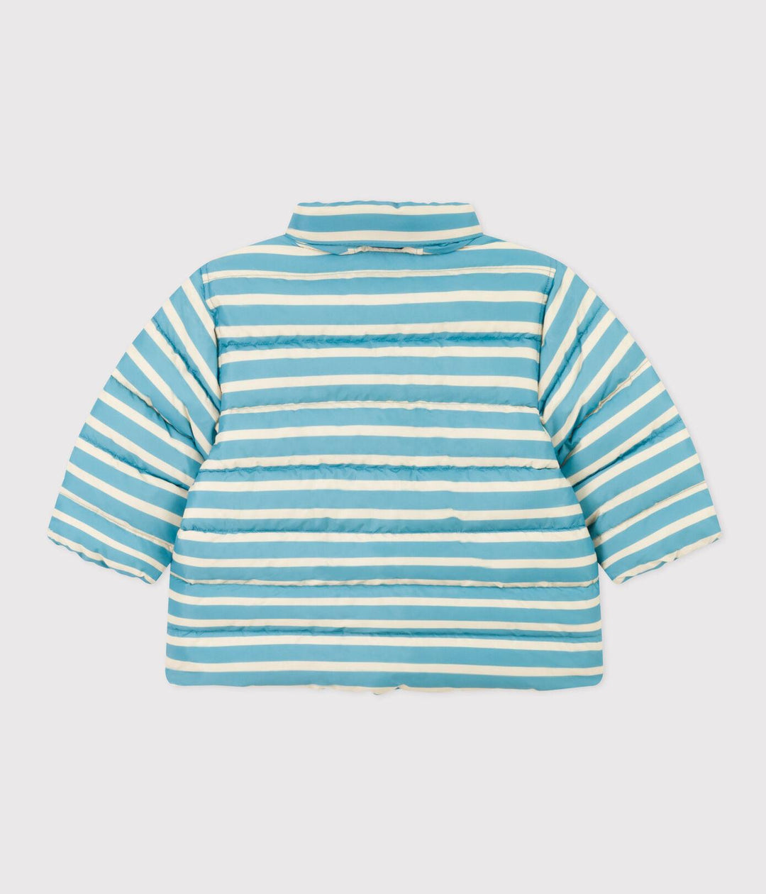 PIUMINO A RIGHE CON CAPPUCCIO RIPIEGABILE A08AV 05 PETIT BATEAU 