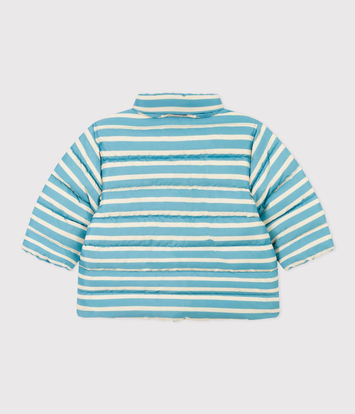 PIUMINO A RIGHE CON CAPPUCCIO RIPIEGABILE A08AV 05 PETIT BATEAU 
