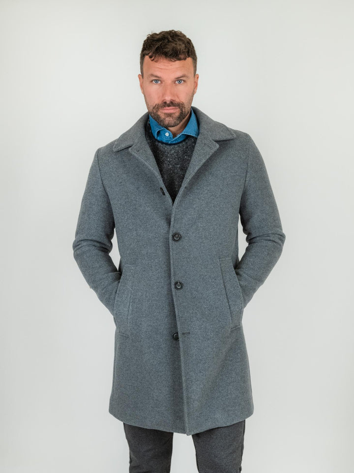 CAPPOTTO MODELLO LODEN GRIGIO