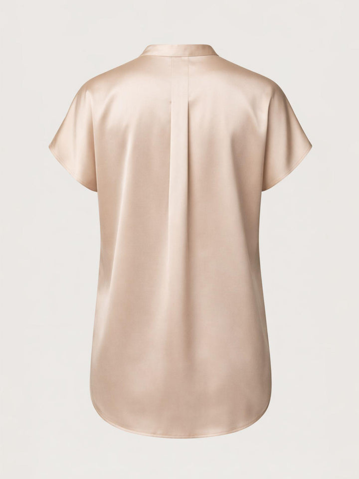 Blusa in raso beige M9237 BEIGE ANDREA MORANDO 