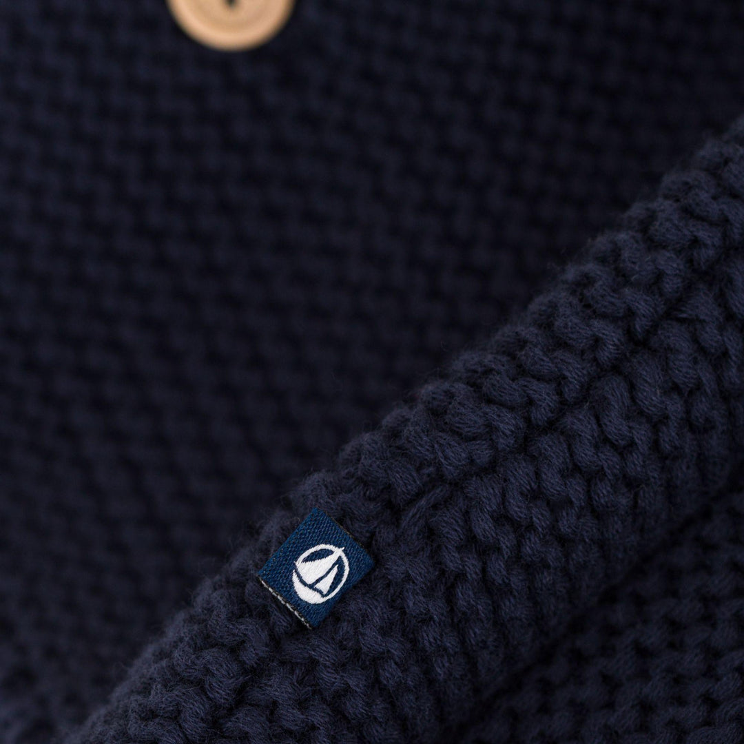 CARDIGAN IN TRICOT A PUNTO LEGACCIO PER BEBÈ A08BQ 02 PETIT BATEAU 