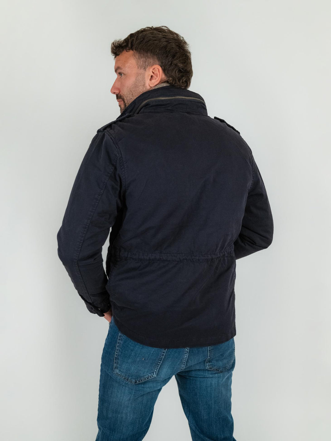 Field jacket in cotone blu con imbottitura separabile BU25W04JKTWILL 200 ANDREA MORANDO 