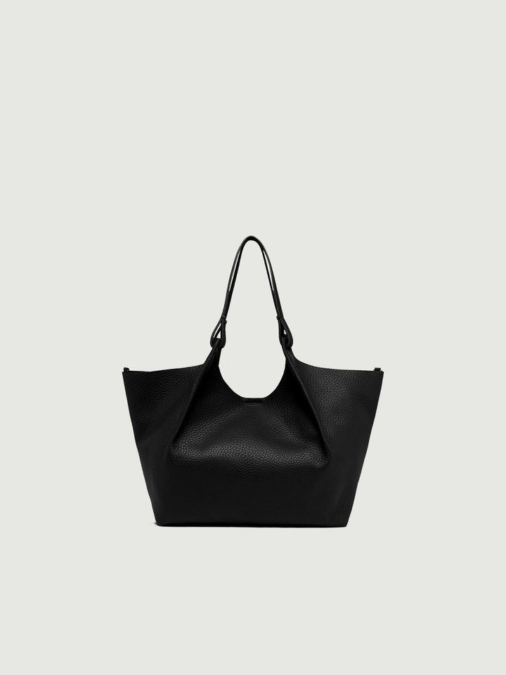 Borsa a spalla Dua in pelle double grana nera 9720 RNGDBL 12565 GIANNI CHIARINI 
