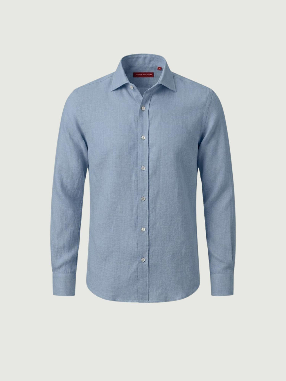 camicia in lino celeste 30 09 ANDREA MORANDO 