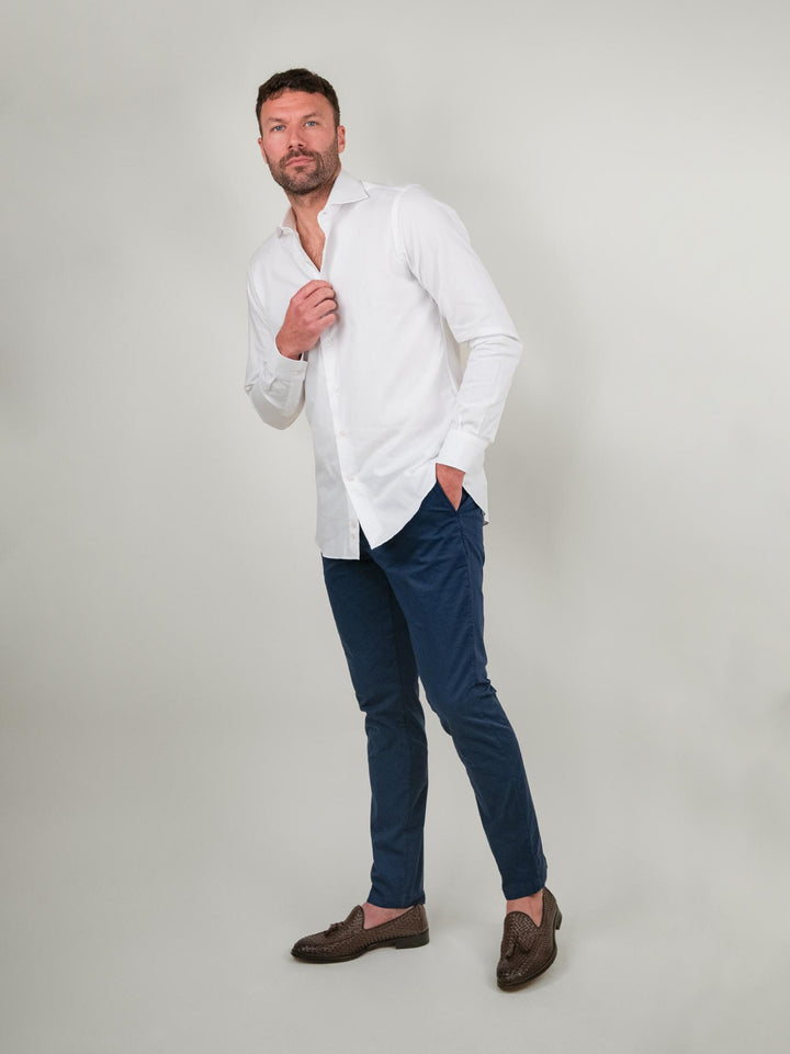 CAMICIA IN COTONE BIANCO ROYAL/SLIM BIANCO ANDREA MORANDO 
