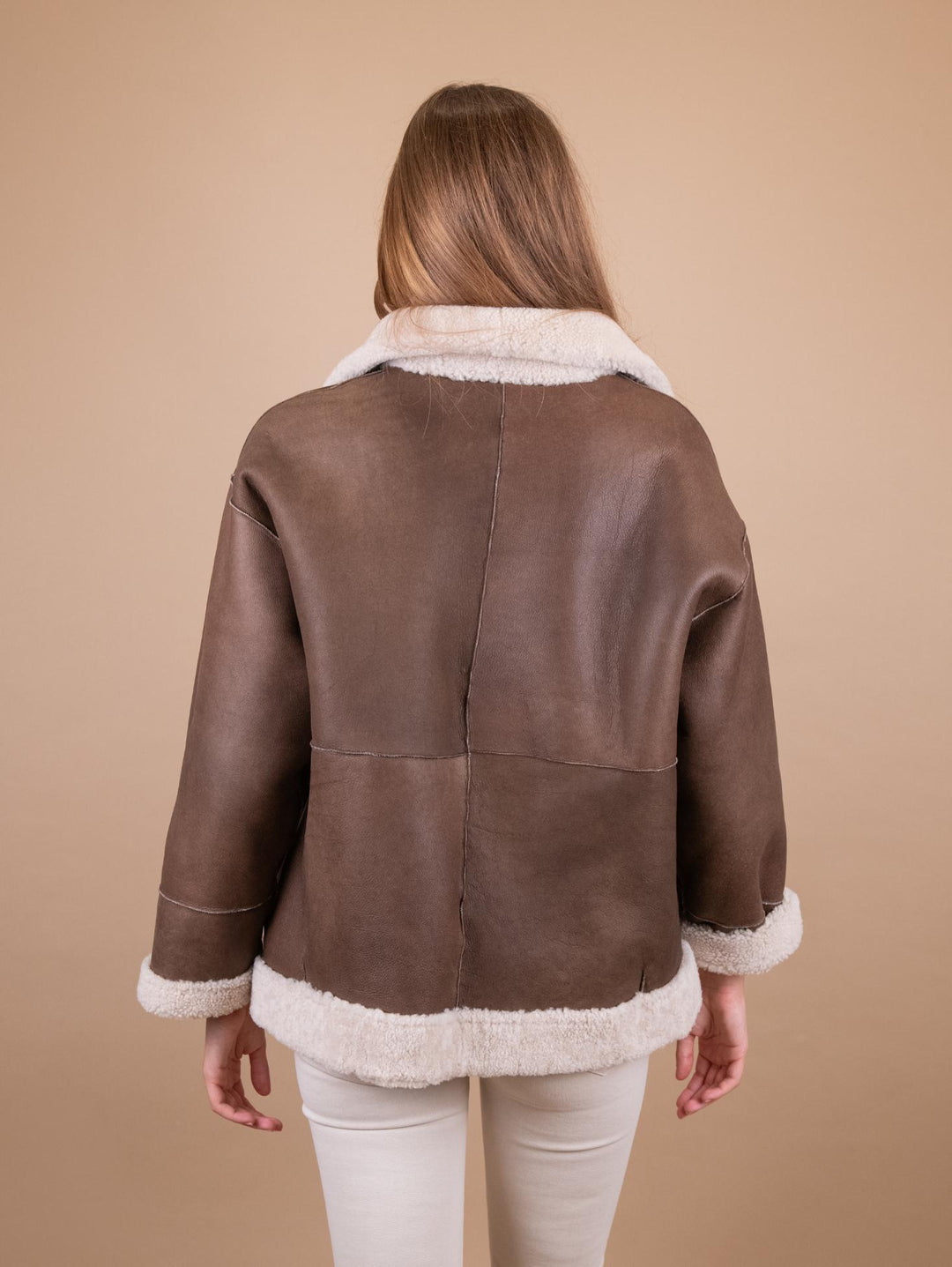 MONTONE "GIGR" REVERSIBILE IN PELLE MARRONE CHIARO GIGR 312 JACK LEATHER 