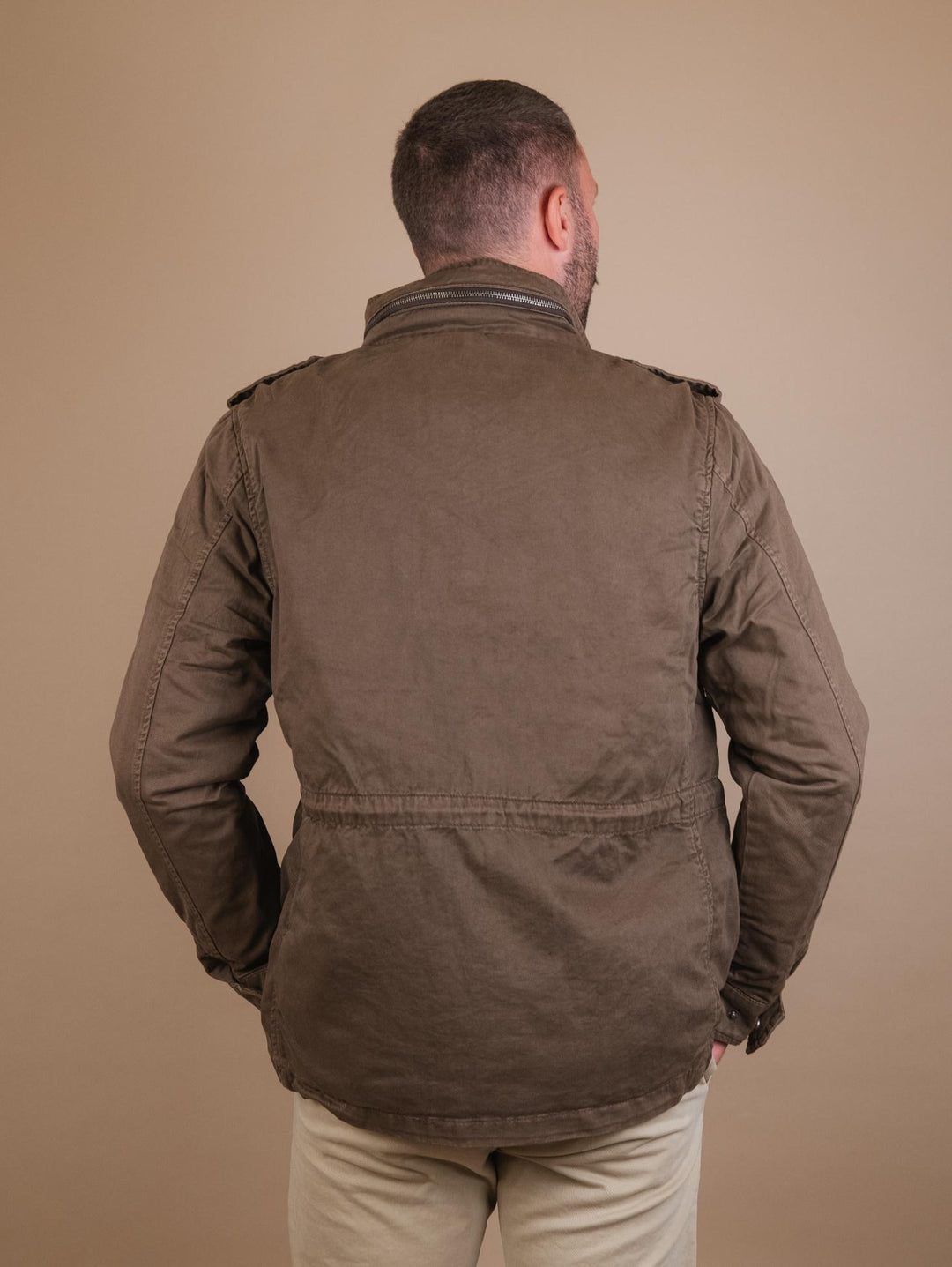 GIACCA SAHARIANA IMBOTTITA IN COTONE MARRONE BU24W04JKTWL100CO 323 ANDREA MORANDO 