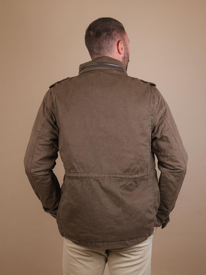GIACCA SAHARIANA IMBOTTITA IN COTONE MARRONE BU24W04JKTWL100CO 323 ANDREA MORANDO 