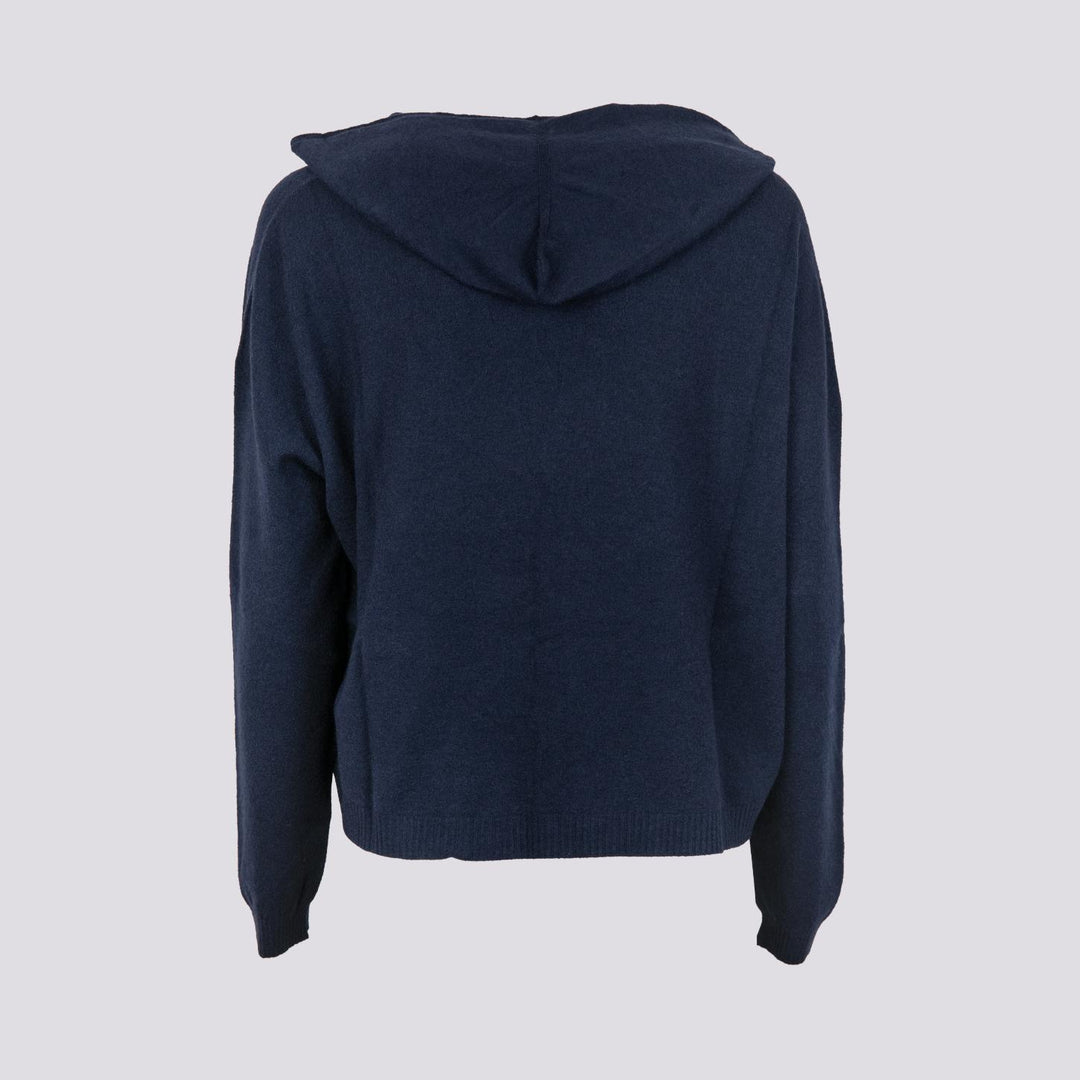 MAGLIA OVER CON CAPPUCCIO BLU 0220/04 0115 BIMOR 
