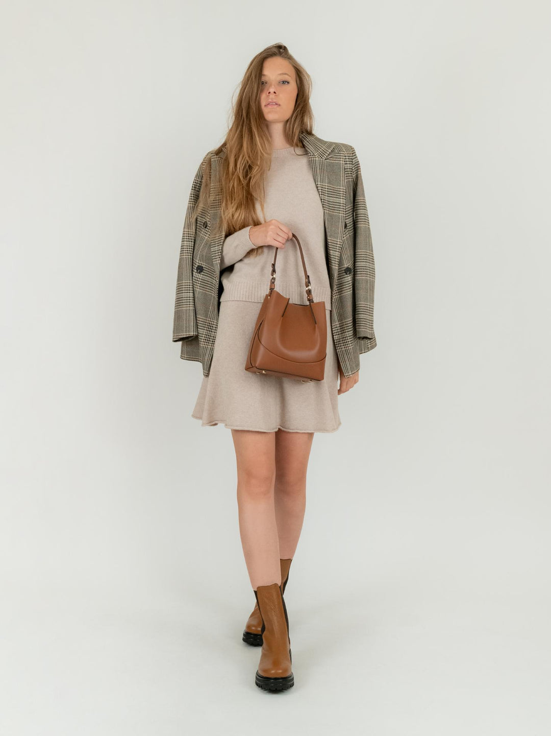 MINI SECCHIELLO IN PELLE MARRONE 389 CUOIO GIANNI NOTARO 