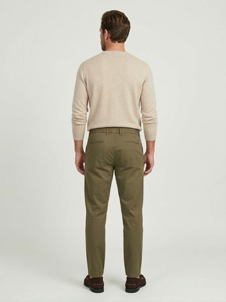Pantalone chino in cotone verde salvia BU26S33PAPA1461TWILL 306 ANDREA MORANDO 