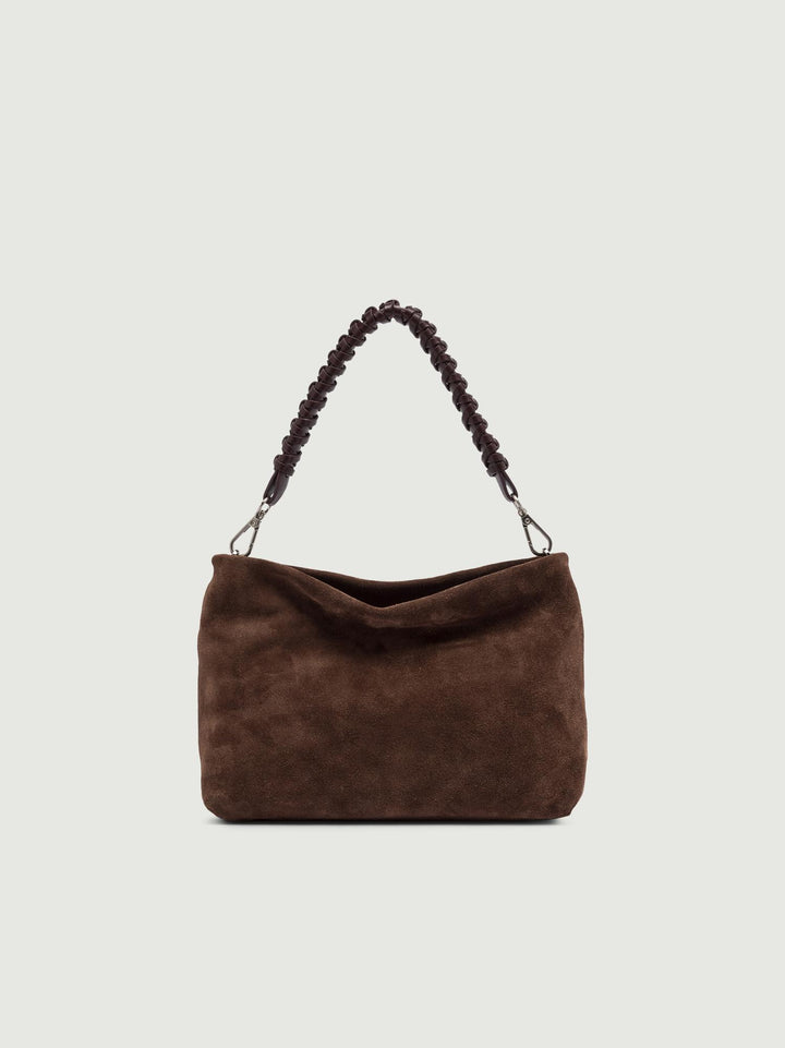 Pochette Brenda in pelle scamosciata cioccolato 8265 CM-PL 2196 GIANNI CHIARINI 