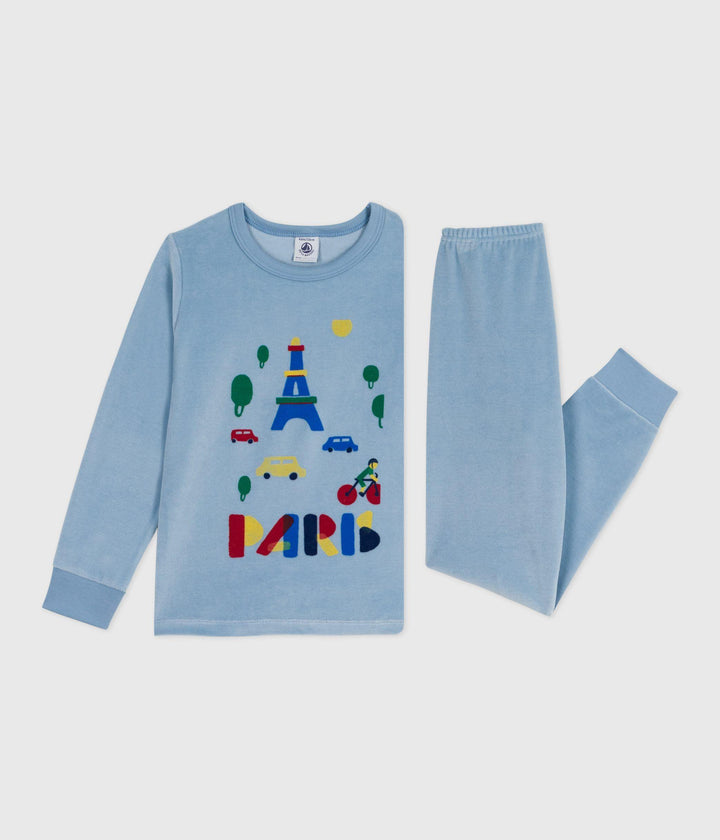 Pigiama in ciniglia bambino A0E9R 01 PETIT BATEAU 
