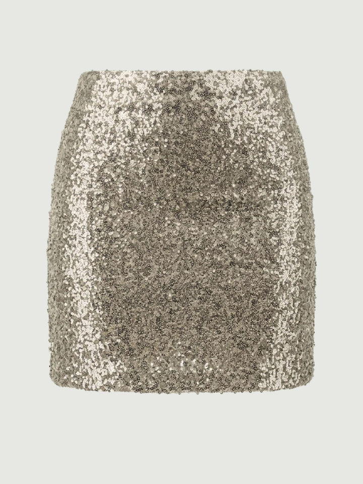 Minigonna a fascia in paillettes oro 2268 4 ANDREA MORANDO 