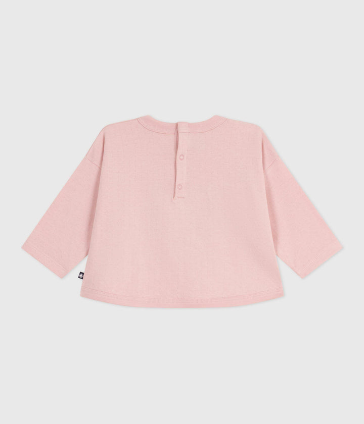 T-shirt a maniche lunghe in cotone con gatto A0EP1 01 PETIT BATEAU 
