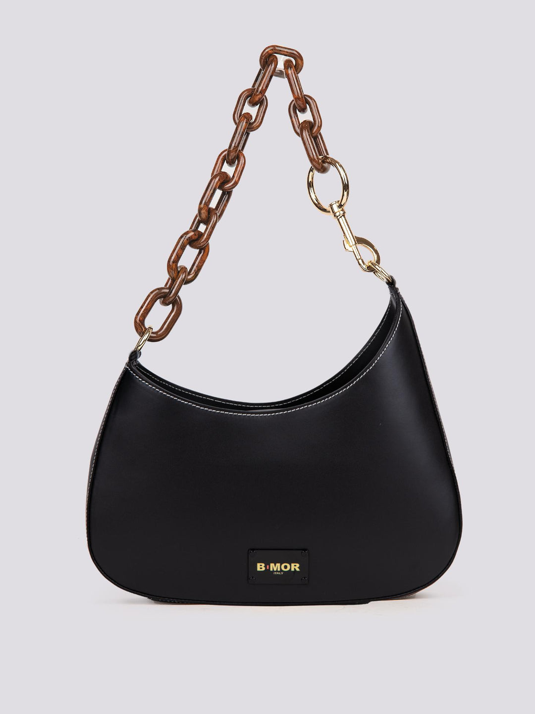 Borsa In Pelle nera Con Tracolla In Osso Curvy CURVY NERO BIMOR 