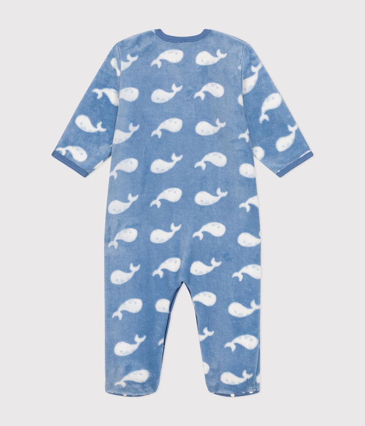Tutina pigiama in pile balene A0B2F 03 PETIT BATEAU 