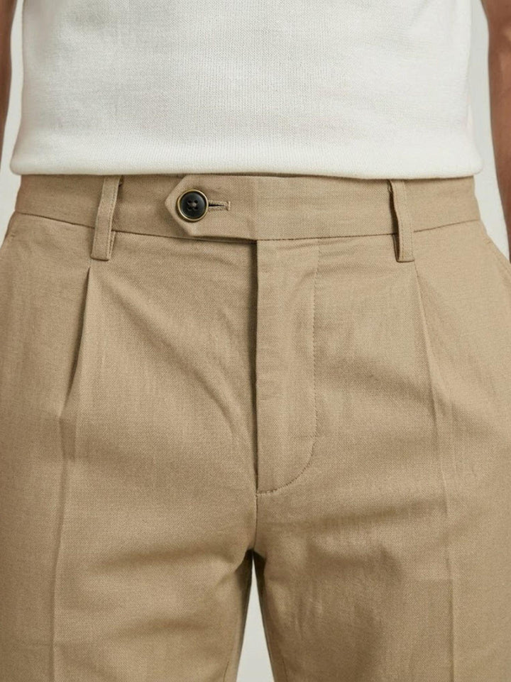 Pantalone chino con pences in cotone beige T623THI 748 NOLAB 