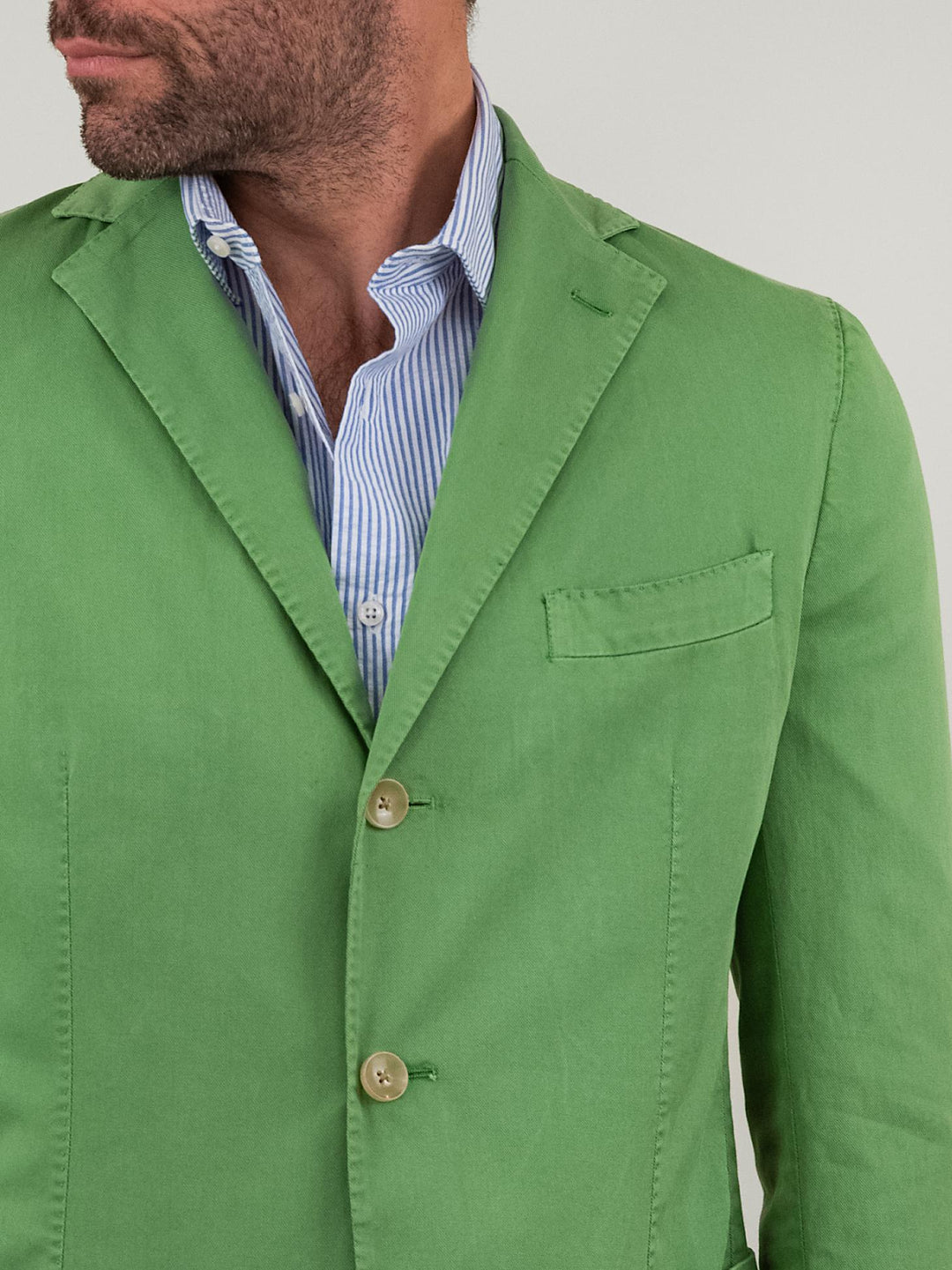 BLAZER IN COTONE VERDE BLUE2/128806 30 ANDREA MORANDO 